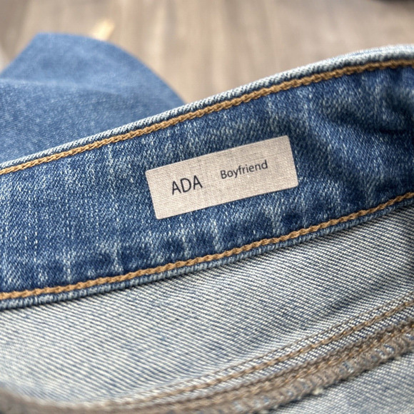 Mavi Womens Size 27 Ada Mid Rise Blue Denim Boyfriend Jeans Star Pattern NWT - Picture 5 of 10